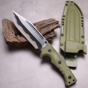 Survival mes – Recht mes hoge hardheid Groen-2