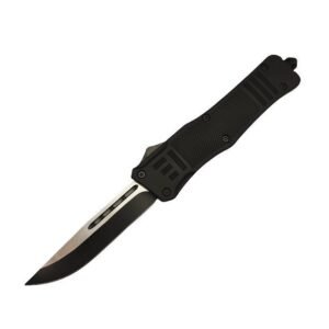 switchblade mes 4 inch OTF straight edge zwart
