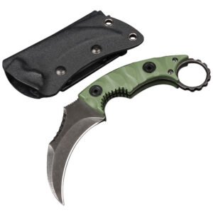 Karambit – D2 Staal Mes met Recht Lemmet