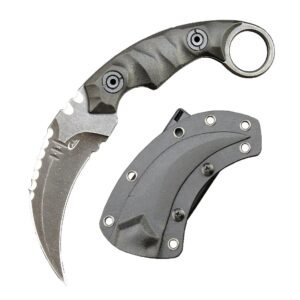 Karambit – D2 Staal met Glasvezel Handvat en Kydex Schede