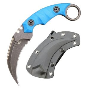 Karambit – D2 Staal Outdoor Klauwmes met Kydex Schede