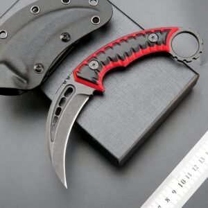 Karambit – Vast Mes D2 Staal met G10 Handvat en Beschermhoes