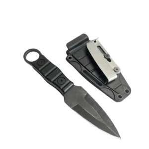 Jachtmes – Klein recht mes stonewash met K-schede