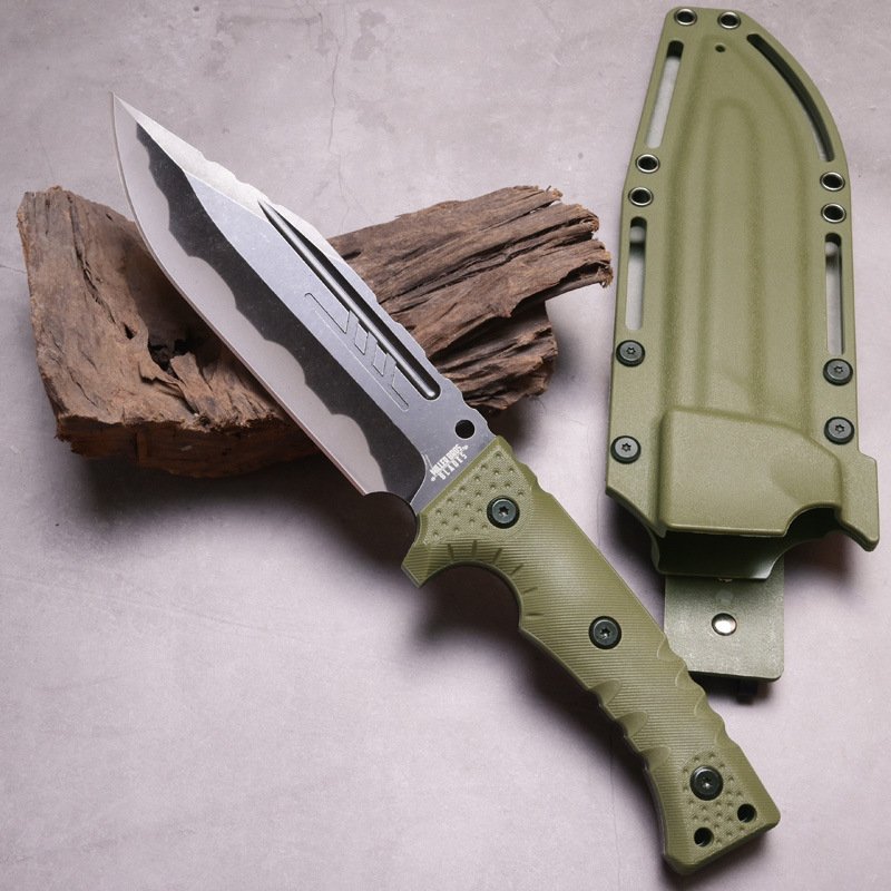 Jachtmes – Recht draagbaar outdoor mes groen Jachtmes – Recht draagbaar outdoor mes groen