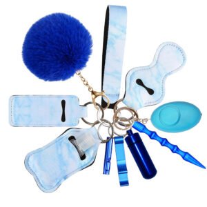Sleutelhanger – 11-delig aluminium blauw