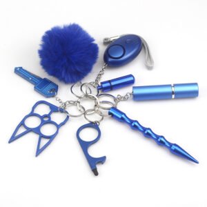 Sleutelhanger – 8-delig multifunctioneel blauw