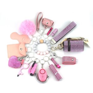 Sleutelhanger – 15-delig roze