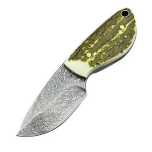 Damascus mes – Mini Outdoor Zakmes Gesmeed Staal