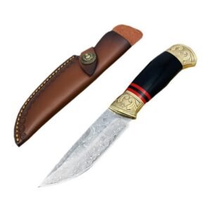 Damascus mes – Recht Outdoor Survival Mes Hoge Hardheid