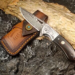 Damascus mes – Opvouwbaar Outdoor Survival Mes Hoge Hardheid