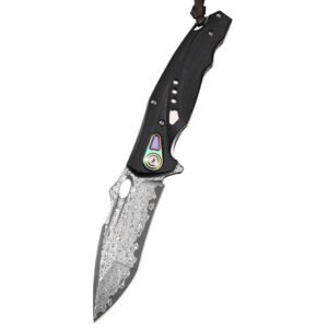 Damascus mes – Opvouwbaar Gesmeed Outdoor Mes Hoge Hardheid
