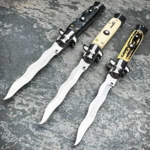 Stiletto mes – 8.75 inch Italiaanse Stiletto met Kris Lemmet
