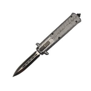 Stiletto mes – 4.15 inch Dual Action Stiletto Zilver