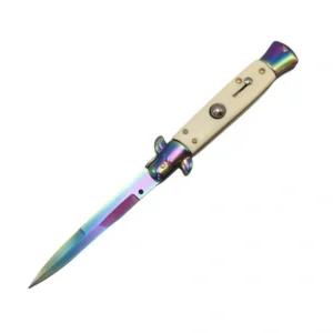 Stiletto mes – 8.75 inch Stiletto met Gekleurd Osseus Handvat
