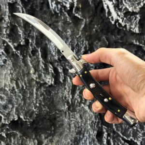 Stiletto mes – 9 inch Scimitar Lemmet Switchblade
